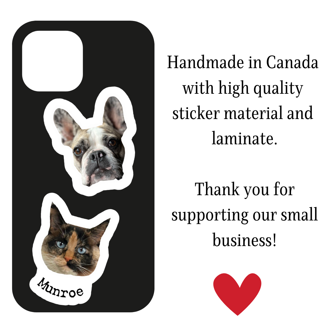 Die-Cut Custom Pet Photo Stickers & Magnets, Sticker Bundle, e-reader Kindle Sticker, Water Bottle Sticker, Laptop Sticker