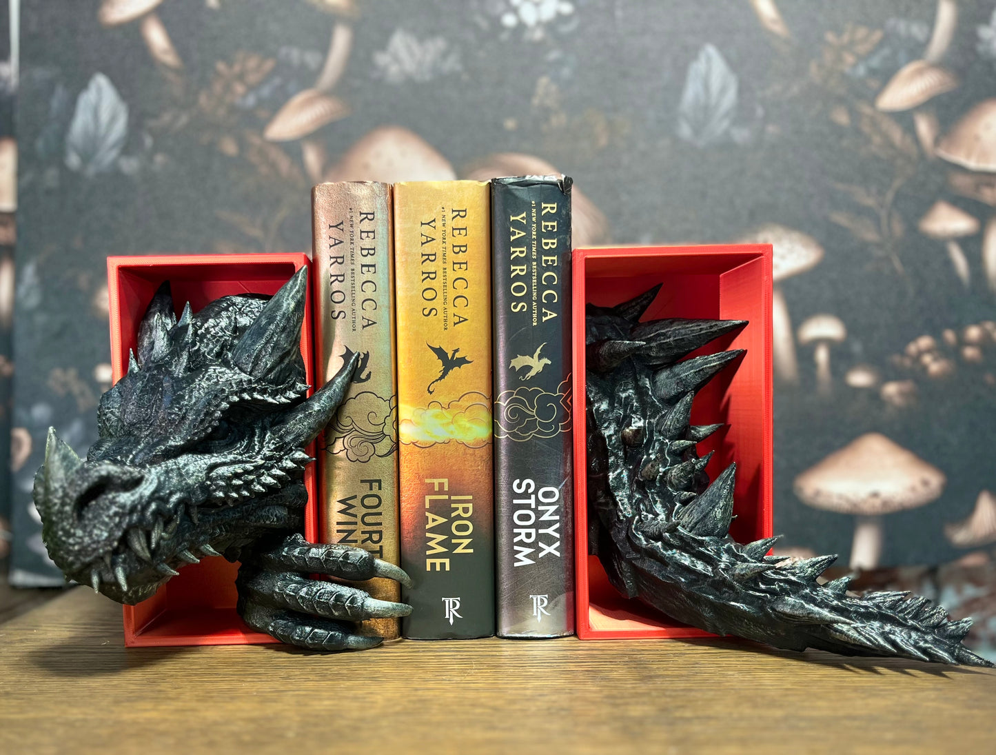 Hand Painted Dragon Book Nook, Book Lover, Dragon Book End, Book Nooks
