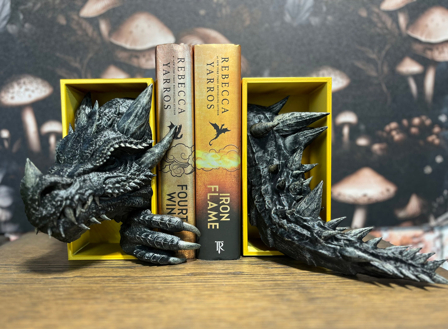 Hand Painted Dragon Book Nook, Book Lover, Dragon Book End, Book Nooks