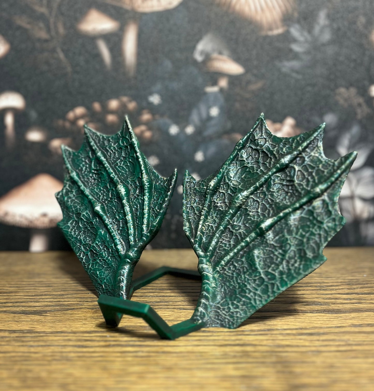 Hand Painted Fantasy Wings Book Display, Book Holder, Dragon Lover, Fantasy Reader