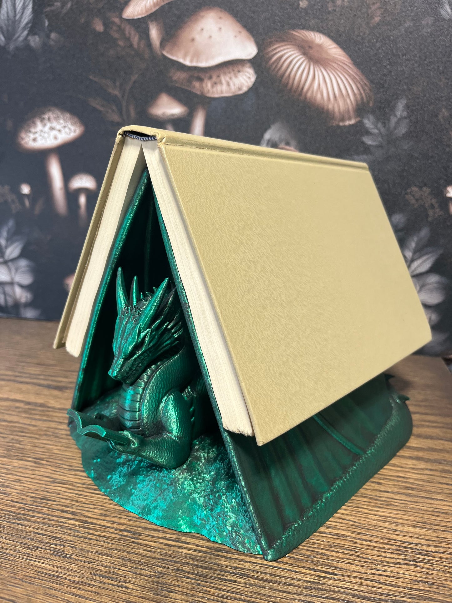 Hand Painted Bookwyrm Page Holder, Book Display, Dragon Lover, Fantasy Reader, Book Accessory, Bookish Gift