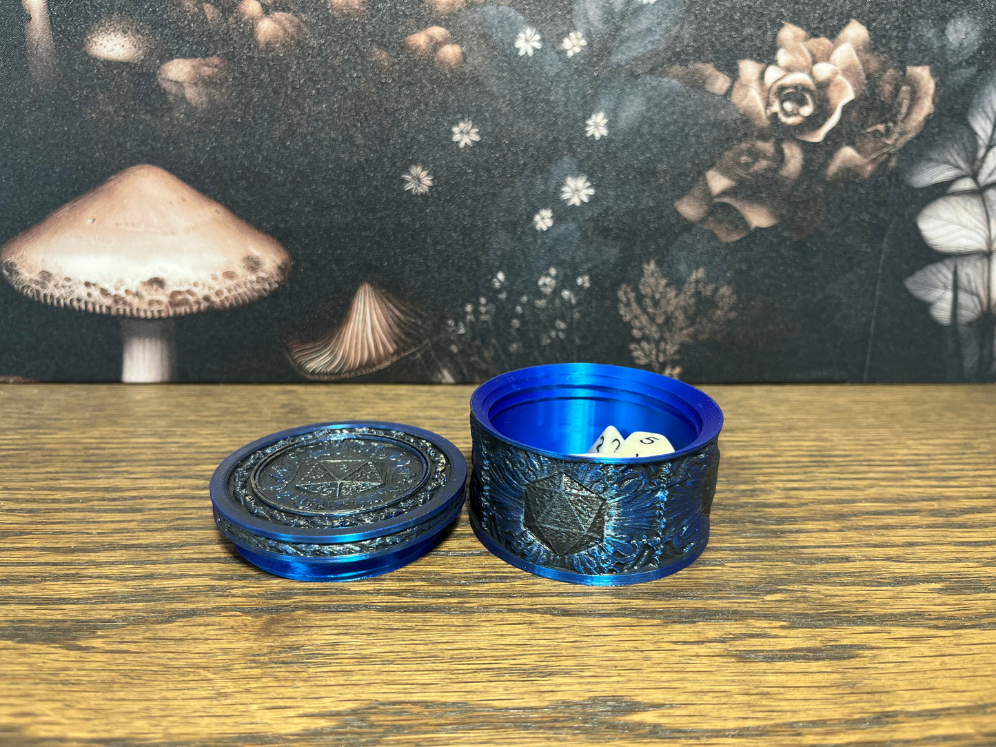 Hand Painted D20/Crit Tower Tankard & Dice Vault, Dice Storage, Can Holder, RPG Game night