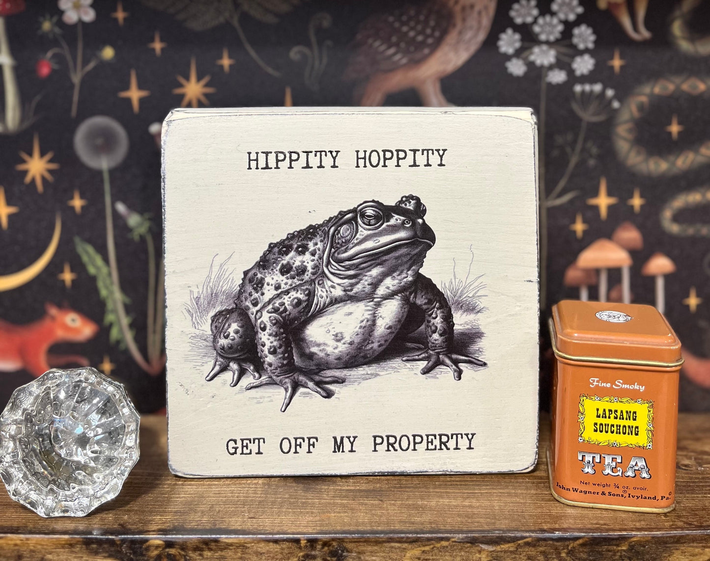 Hippity Hippity Get Off My Property Decorative Block, Funny Signs, Funny Gifts