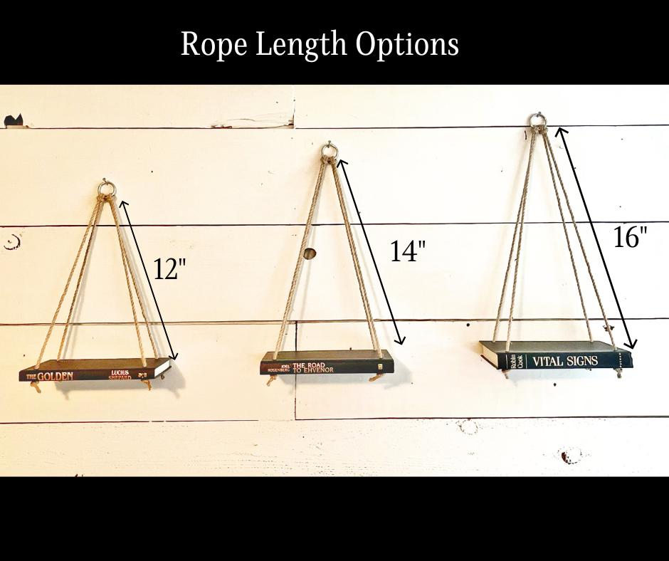 Novel Shelf, Hanging Rope Shelf, Plant shelf, Wall shelf, Succulent shelf, Book shelf