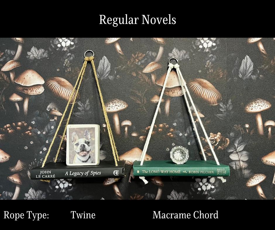 Novel Shelf, Hanging Rope Shelf, Plant shelf, Wall shelf, Succulent shelf, Book shelf