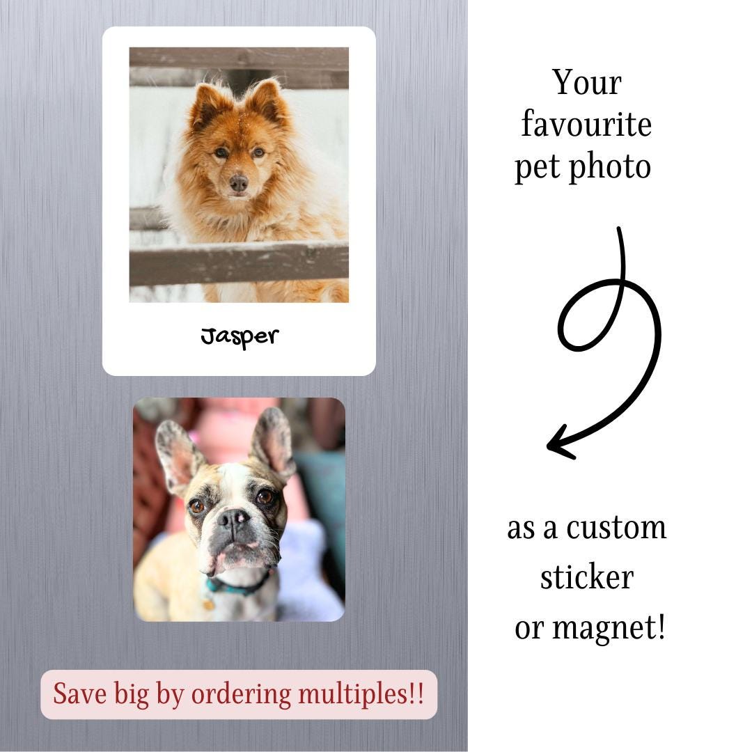 Custom Paw or Nose Print Sticker or Magnet, Sticker Bundle, Pet stickers, Pet Magnets, Phone Case Sticker, Sticker Bundle, Pet memorial