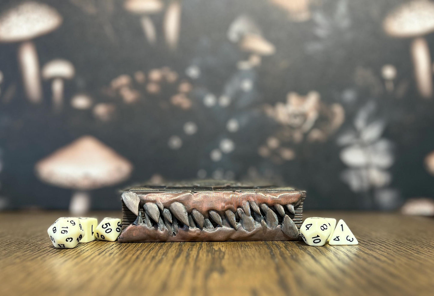 Hand Painted Mimic Dice Tome, Dice Tray, Miniature Storage, Roleplaying Games, DnD, Keepsake Storage Box, Jewellery Box, Custom Gift