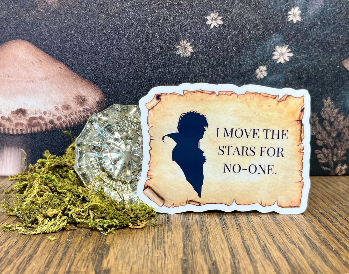 I move the stars for no-one, Labyrinth Stickers, Labyrinth magnet, 80's Movies, Kindle Sticker, Water Bottle Sticker, Laptop Sticker