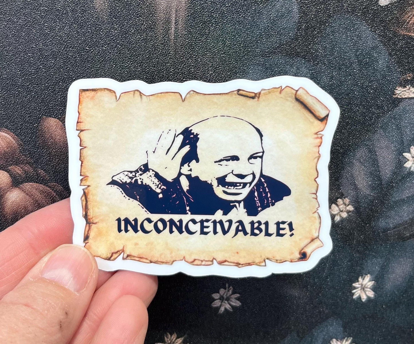 Inconceivable, Vizzini, Princess Bride Stickers, Magnets, 80's Movies, Princess Bride movie gift, Kindle Sticker, Water Bottle Sticker