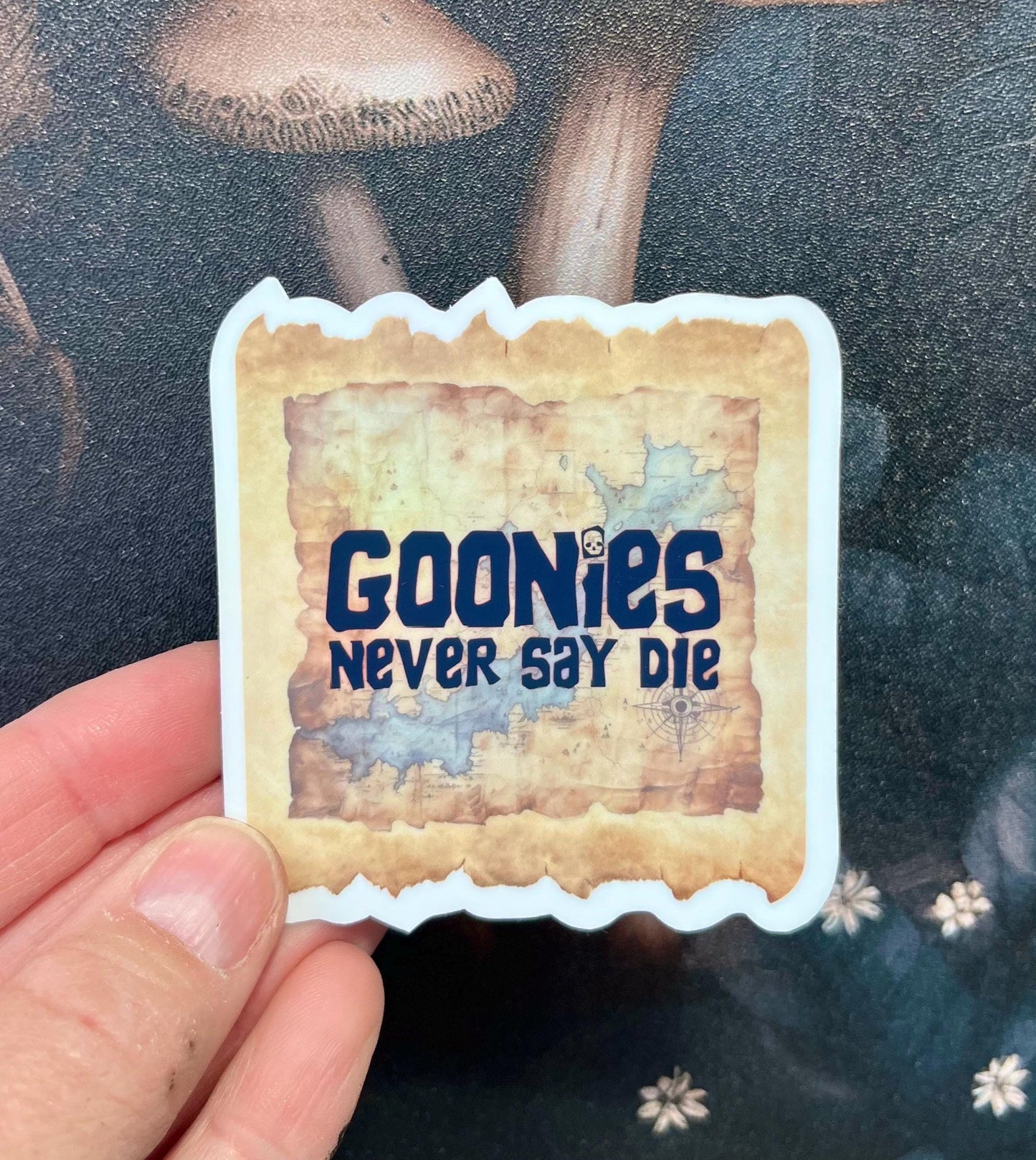 Goonies Never Say Die, Goonies Stickers Magnet, e-reader Kindle Sticker, Water Bottle Sticker, Laptop Sticker,