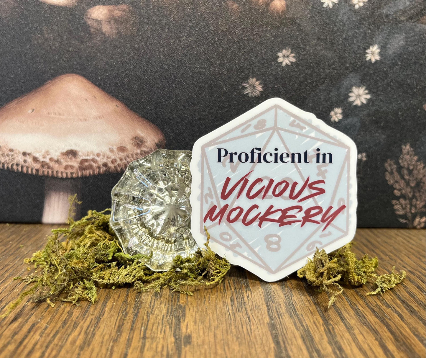 Proficient in Vicious Mockery Sticker, Magnet, e-reader Kindle Sticker, Water Bottle Sticker, Laptop Sticker, Dungeons & Dragons, DnD