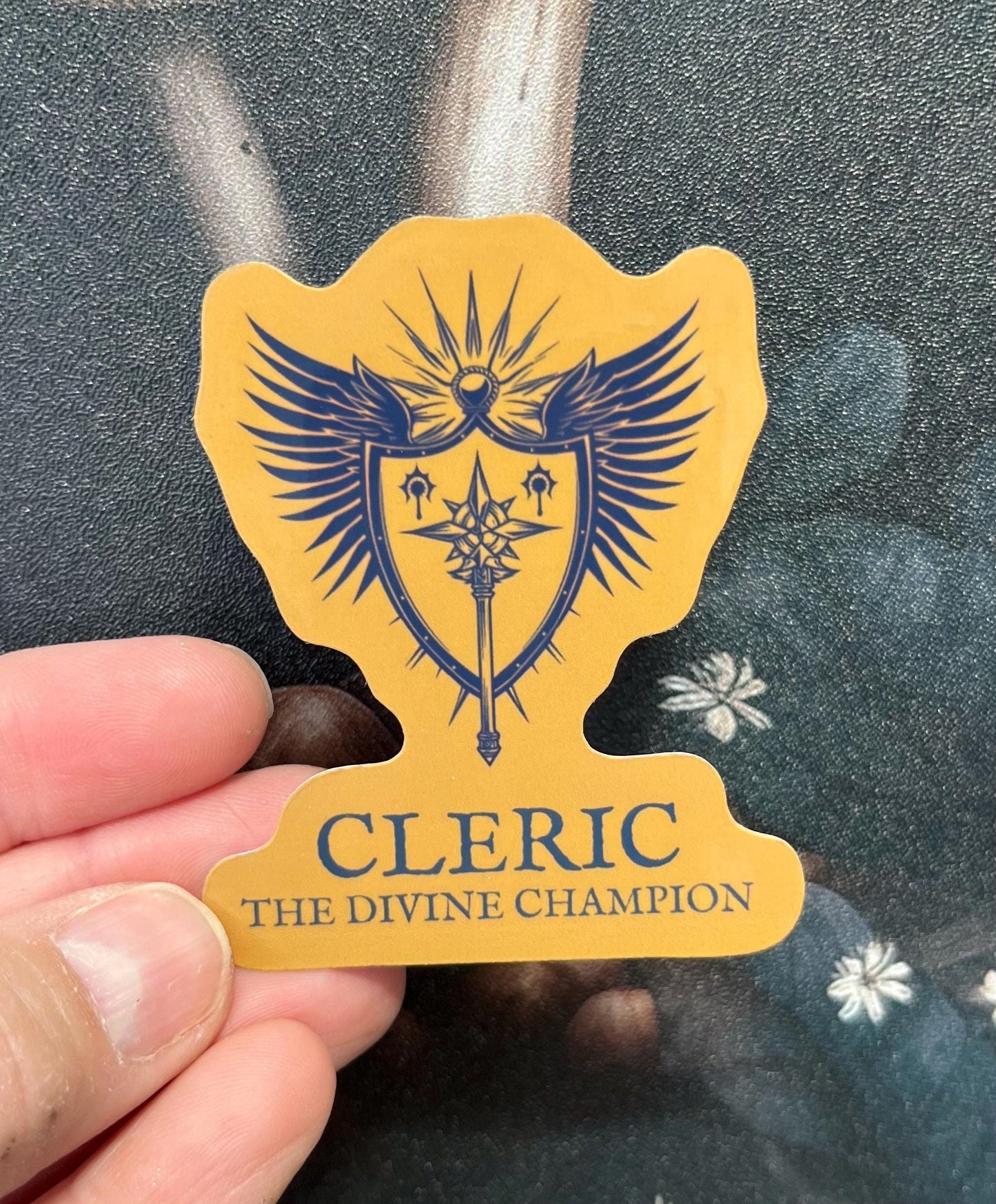 Cleric Class Sticker, Magnet, e-reader Kindle Sticker, Water Bottle Sticker, Dungeons & Dragons, DnD gift, Dnd classes