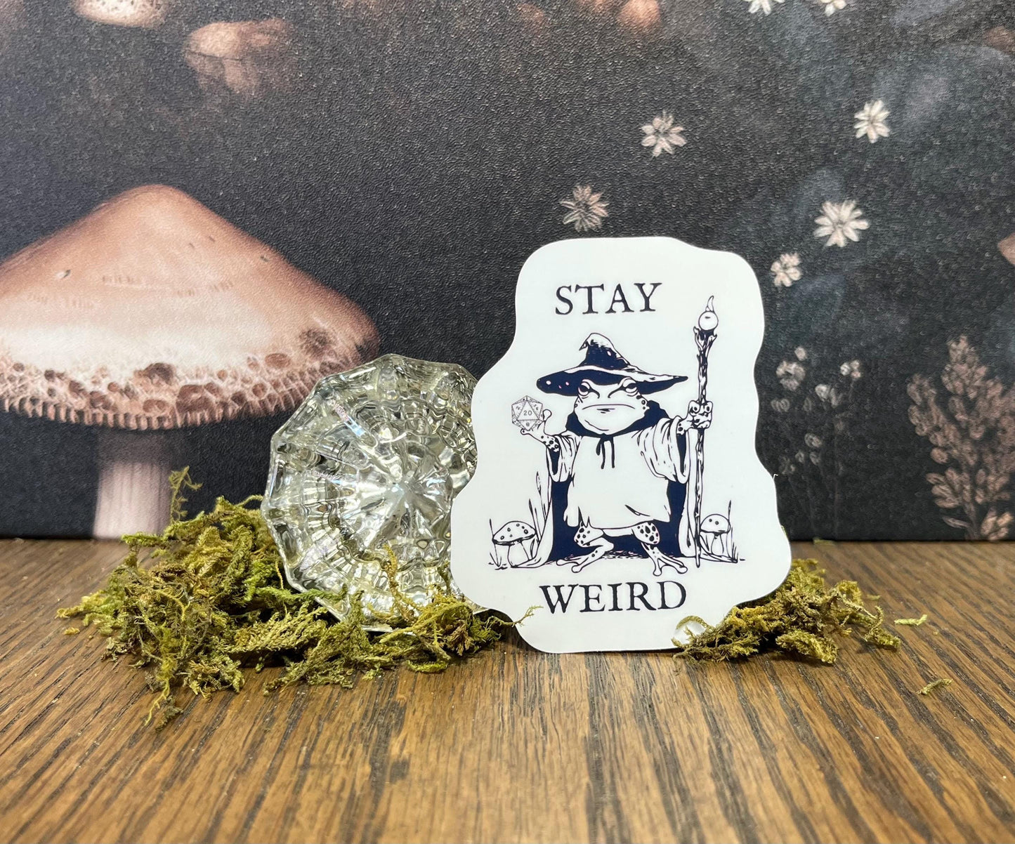 Stay Weird Sticker, Magnet, e-reader Kindle Sticker, Water Bottle Sticker, Dungeons & Dragons, DnD gift, Dnd humour, Frog dnd
