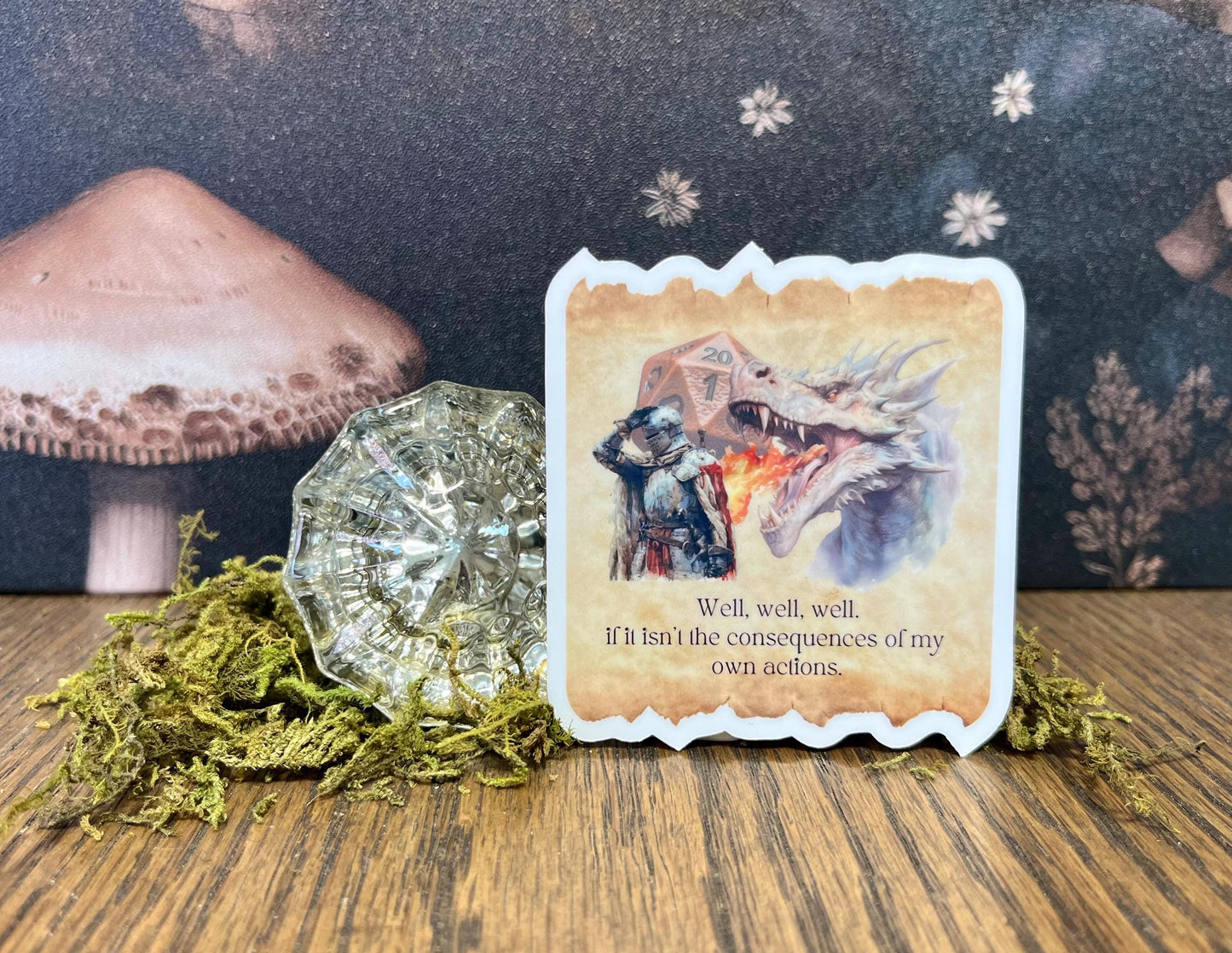 Consequences of my own actions Sticker, Magnet, e-reader Kindle Sticker, Water Bottle Sticker, Dungeons & Dragons, DnD gift, Frog Dnd