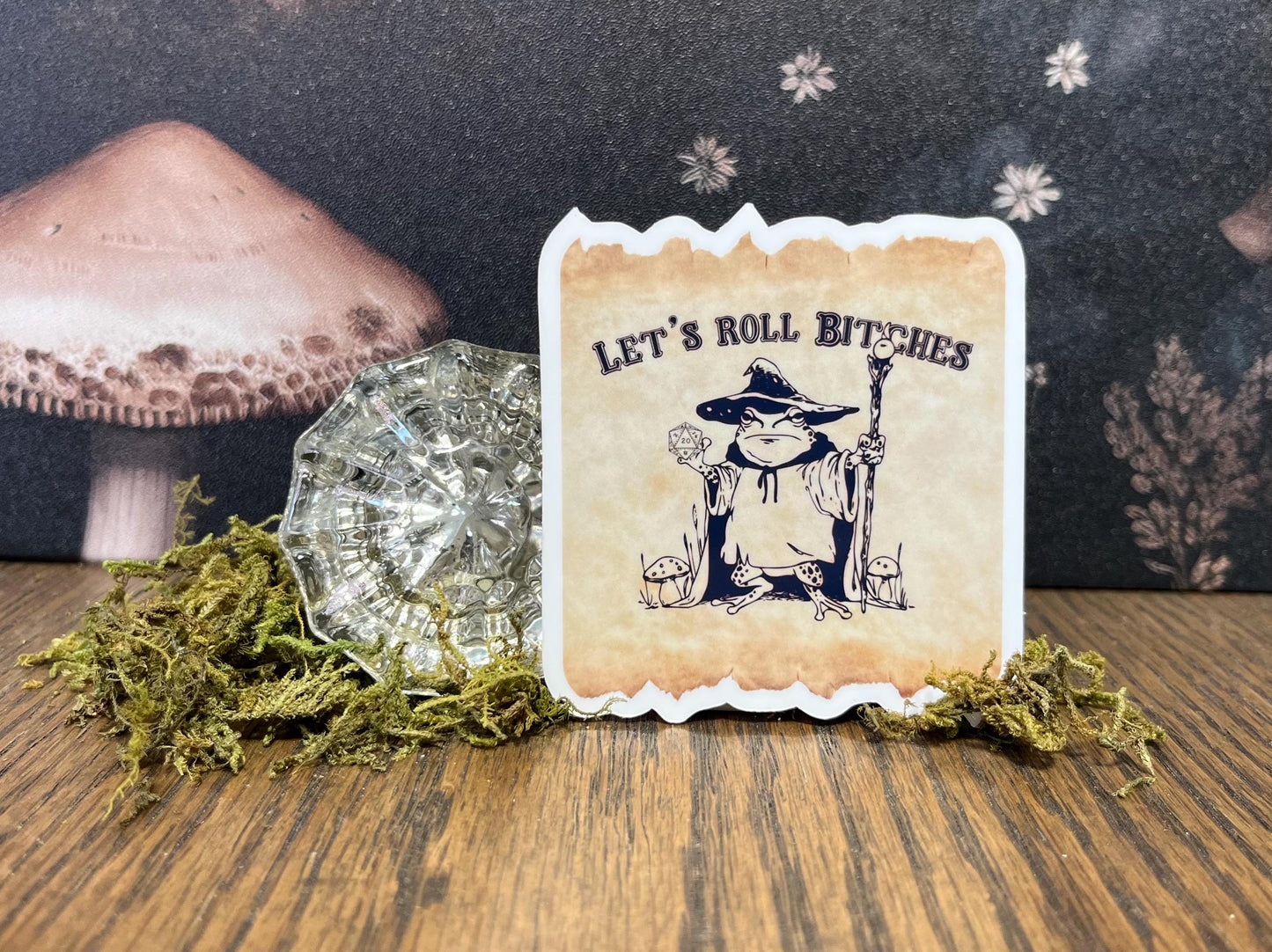 Let's Roll Bitches Sticker, Magnet, e-reader Kindle Sticker, Water Bottle Sticker, Dungeons & Dragons, DnD gift, Frog Dnd
