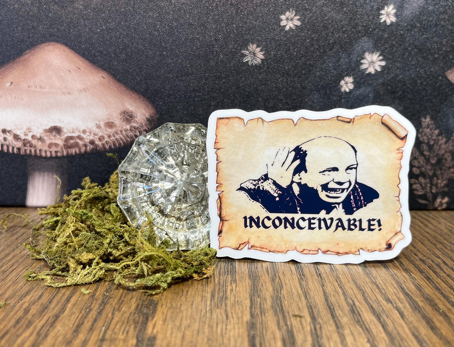 Inconceivable, Vizzini, Princess Bride Stickers, Magnets, 80's Movies, Princess Bride movie gift, Kindle Sticker, Water Bottle Sticker