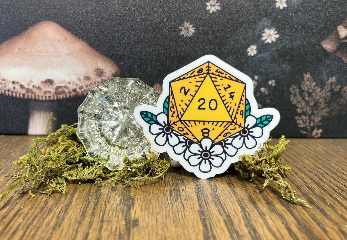 D20 Sticker, Magnet, e-reader Kindle Sticker, Water Bottle Sticker, Laptop Sticker, Dungeons & Dragons, DnD, dnd gift, Nat20, Crit