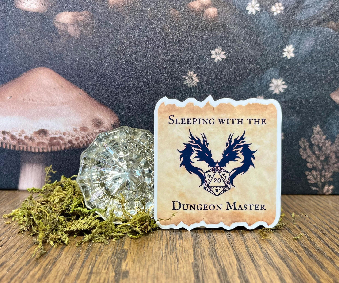 Sleeping with the Dungeon Master, Sticker, Magnet, e-reader Kindle Sticker, Water Bottle Sticker, Dungeons & Dragons, DnD gift, DM gift