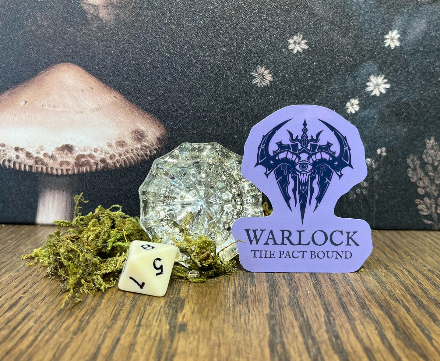 Warlock Class Sticker, Magnet, e-reader Kindle Sticker, Water Bottle Sticker, Dungeons & Dragons, DnD gift, Dnd classes