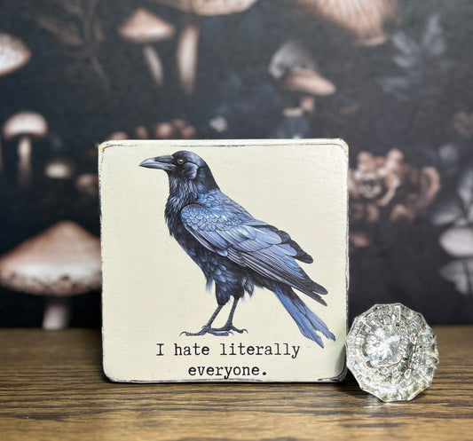 I hate literally everyone Decorative Block