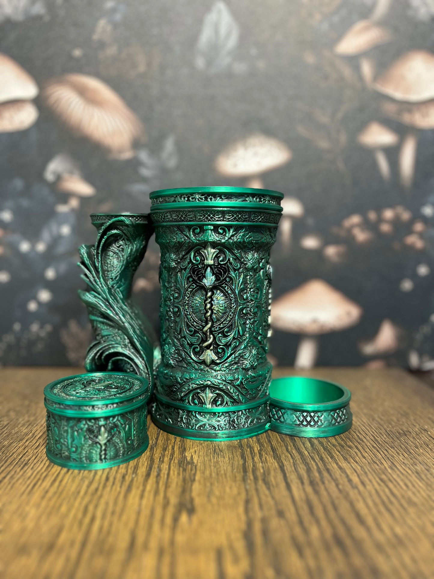 Druid Tankard & Dice Tower, Can Holder, Dice Storage, Dice Vault