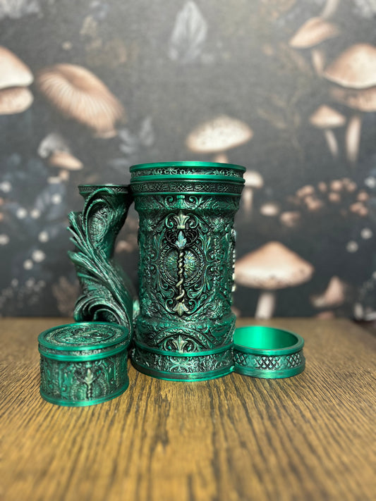 Druid Tankard & Dice Tower, Can Holder, Dice Storage, Dice Vault
