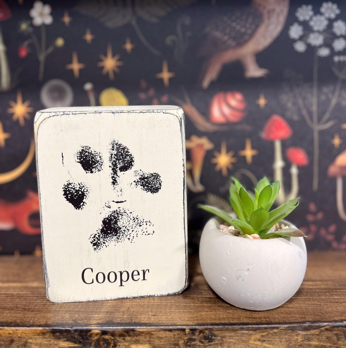 Custom Paw Print Block