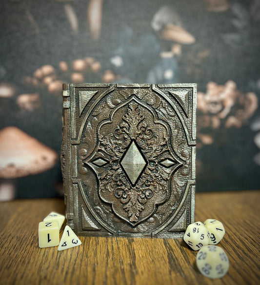 Basic Spellbook Dice Tome, Dice Tray, Miniature Storage, Roleplaying Games, DnD, Keepsake Storage Box, Jewellery Box, Custom Gift (Copy) (Copy)