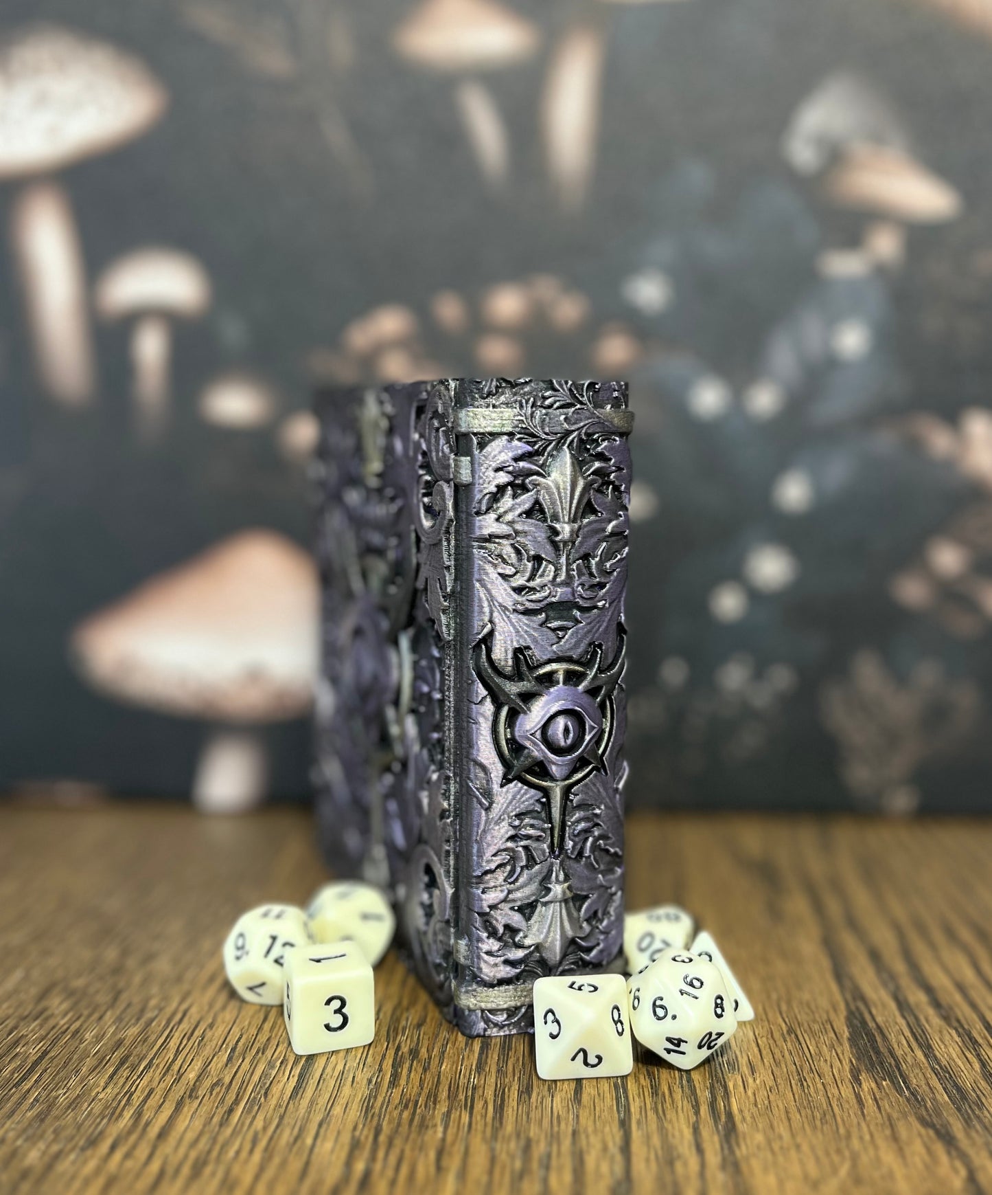 Warlock Dice Tome, Dice Tray, Miniature Storage, Roleplaying Games, DnD, Keepsake Storage Box, Jewellery Box, Custom Gift