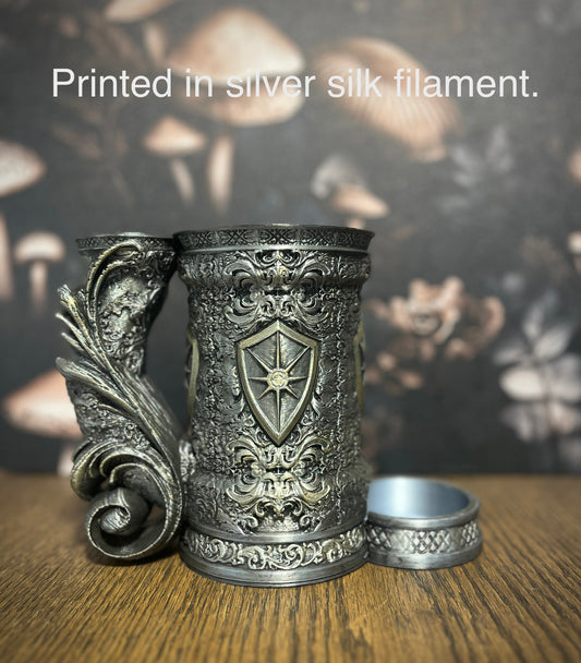 Paladin Tankard & Dice Tower, Can Holder, Dice Storage, Dice Vault
