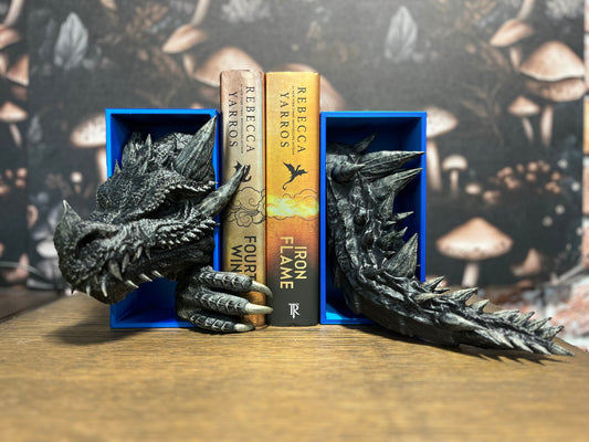 Hand Painted Dragon Book Nook, Book Lover, Dragon Book End, Book Nooks