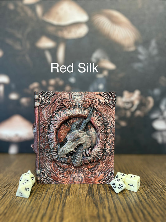 Dragon Dice Tome, Dice Tray, Miniature Storage, Roleplaying Games, DnD, Keepsake Storage Box, Jewellery Box, Custom Gift