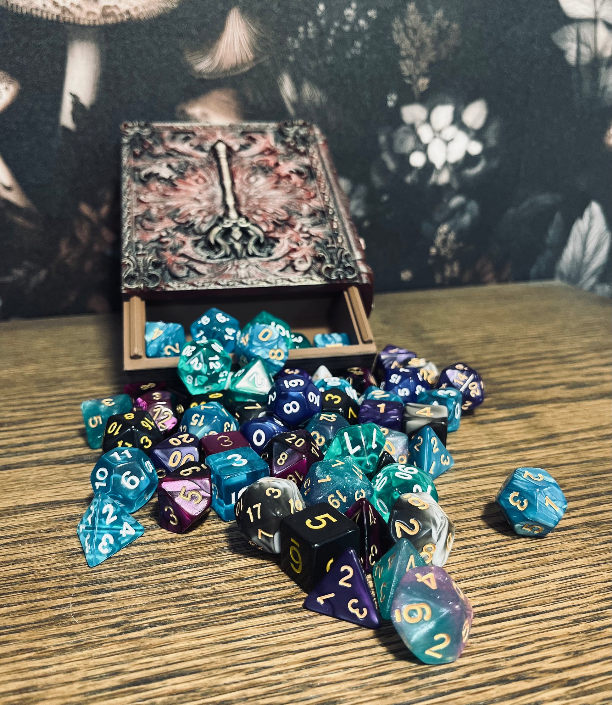 Dragon Tome Gift Set - Custom Playing Cards & Collectible Brass Coin In Geek Chic Box