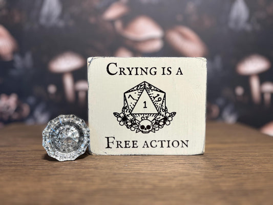 Crying is a free action