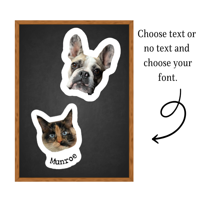 Die-Cut Custom Pet Photo Stickers & Magnets, Sticker Bundle, e-reader Kindle Sticker, Water Bottle Sticker, Laptop Sticker