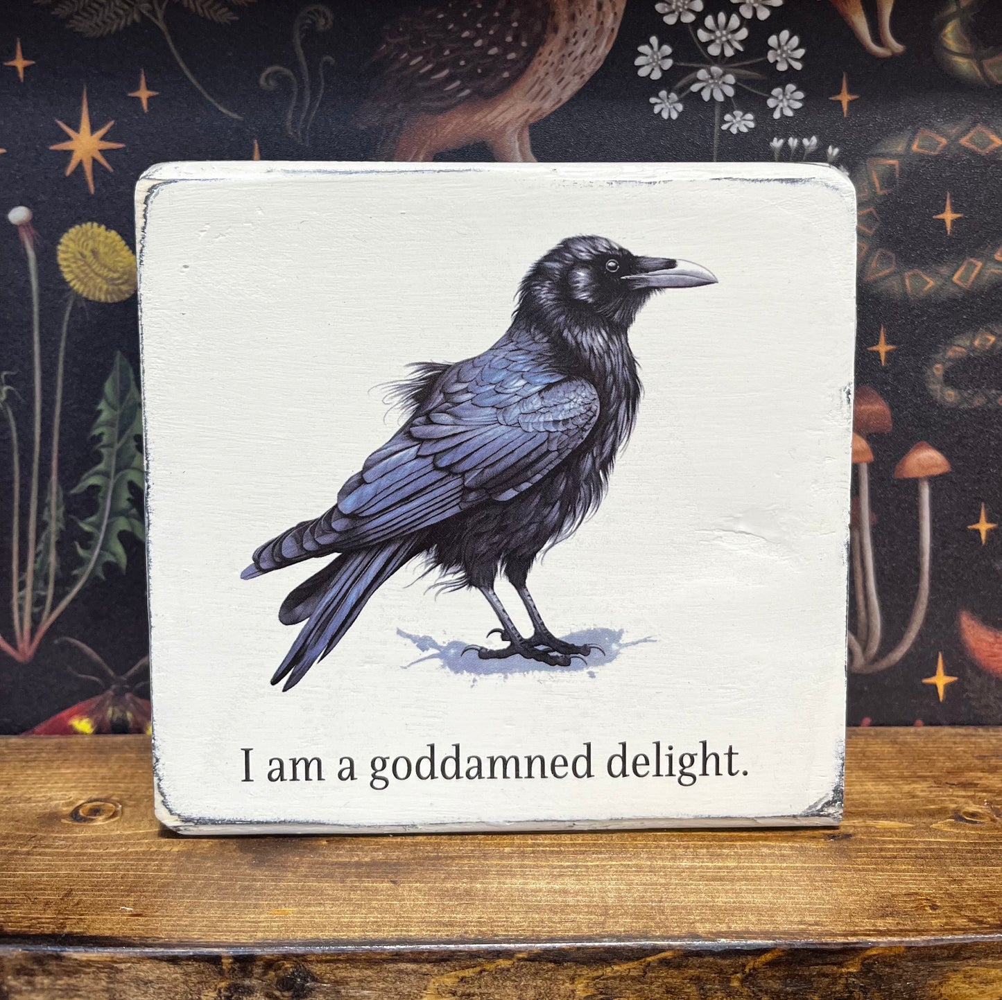 I am a Goddamned Delight Decorative Block, Funny Sign, Wooden Sign