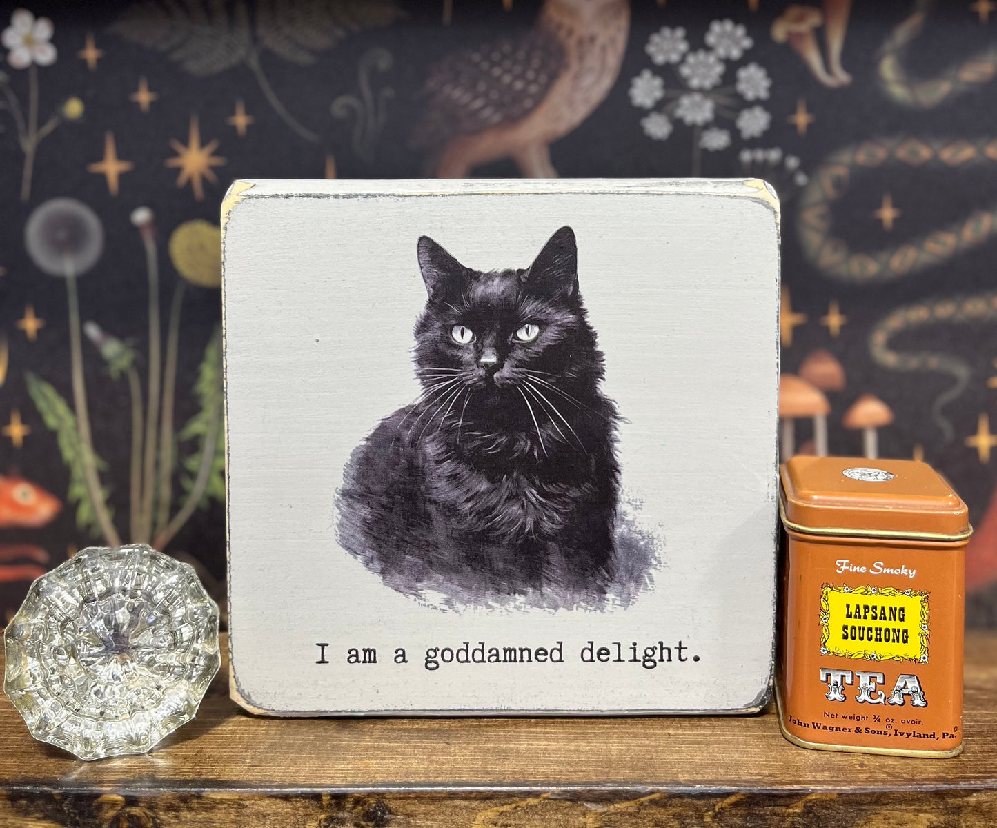 I am a Goddamned Delight Decorative Block, Funny Sign, Wooden Sign