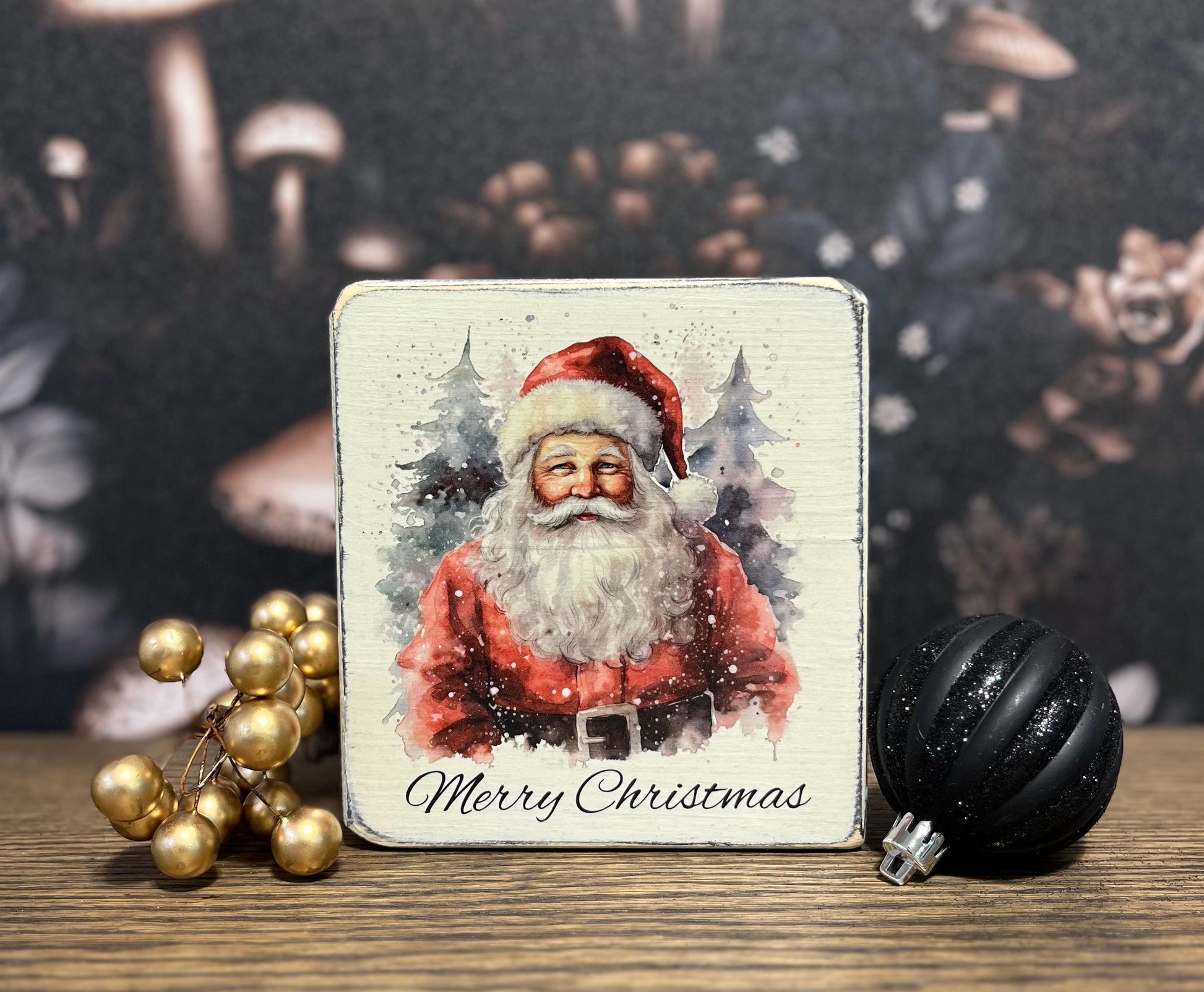 Merry Christmas, Decorative Sign, Christmas Sign, Santa Sign,
