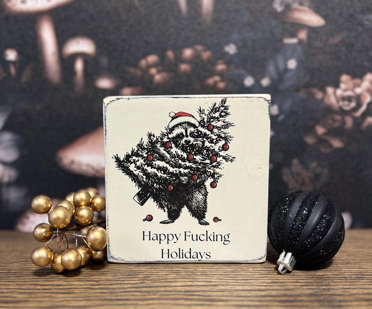 Happy Fucking Holidays, Christmas Sign, Funny Christmas