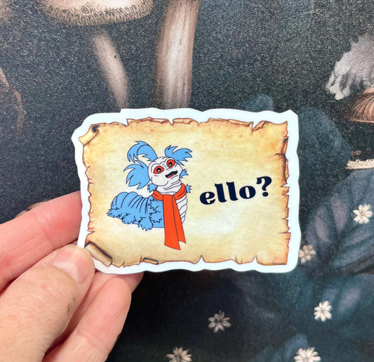 ello?, ello worm, Labyrinth Stickers, Labyrinth magnet, 80's Movies, Kindle Sticker, Water Bottle Sticker, Laptop Sticker