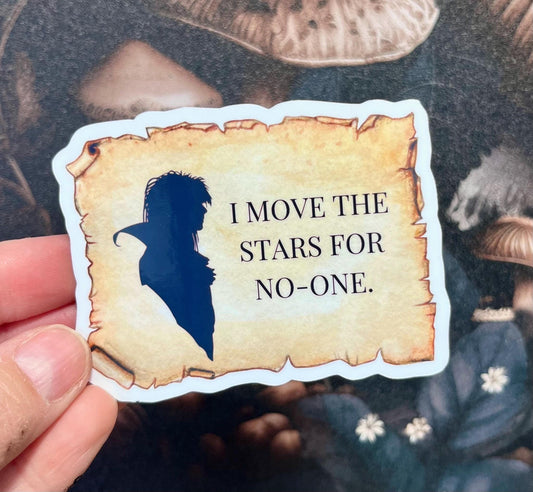 I move the stars for no-one, Labyrinth Stickers, Labyrinth magnet, 80's Movies, Kindle Sticker, Water Bottle Sticker, Laptop Sticker