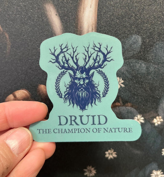 Druid Class Sticker, Magnet, e-reader Kindle Sticker, Water Bottle Sticker, Dungeons & Dragons, DnD gift, Dnd classes