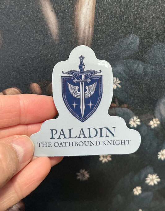 Paladin Class Sticker, Magnet, e-reader Kindle Sticker, Water Bottle Sticker, Dungeons & Dragons, DnD gift, Dnd classes