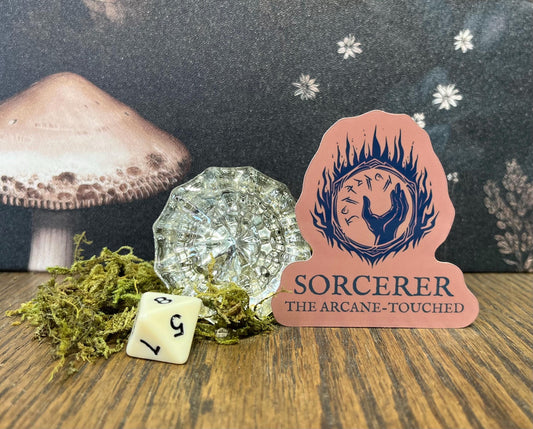 Sorcerer Class Sticker, Magnet, e-reader Kindle Sticker, Water Bottle Sticker, Dungeons & Dragons, DnD gift, Dnd classes