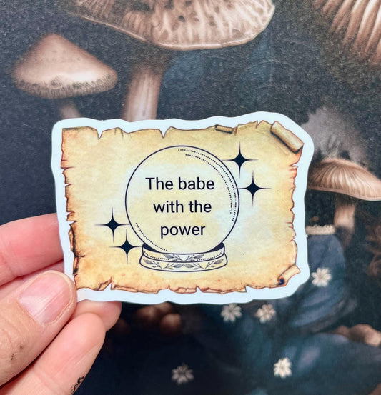 The babe with the power, Glass Ball, Labyrinth Stickers Magnet, 80's Movies, e-reader Kindle Sticker, Water Bottle Sticker, Laptop Sticker