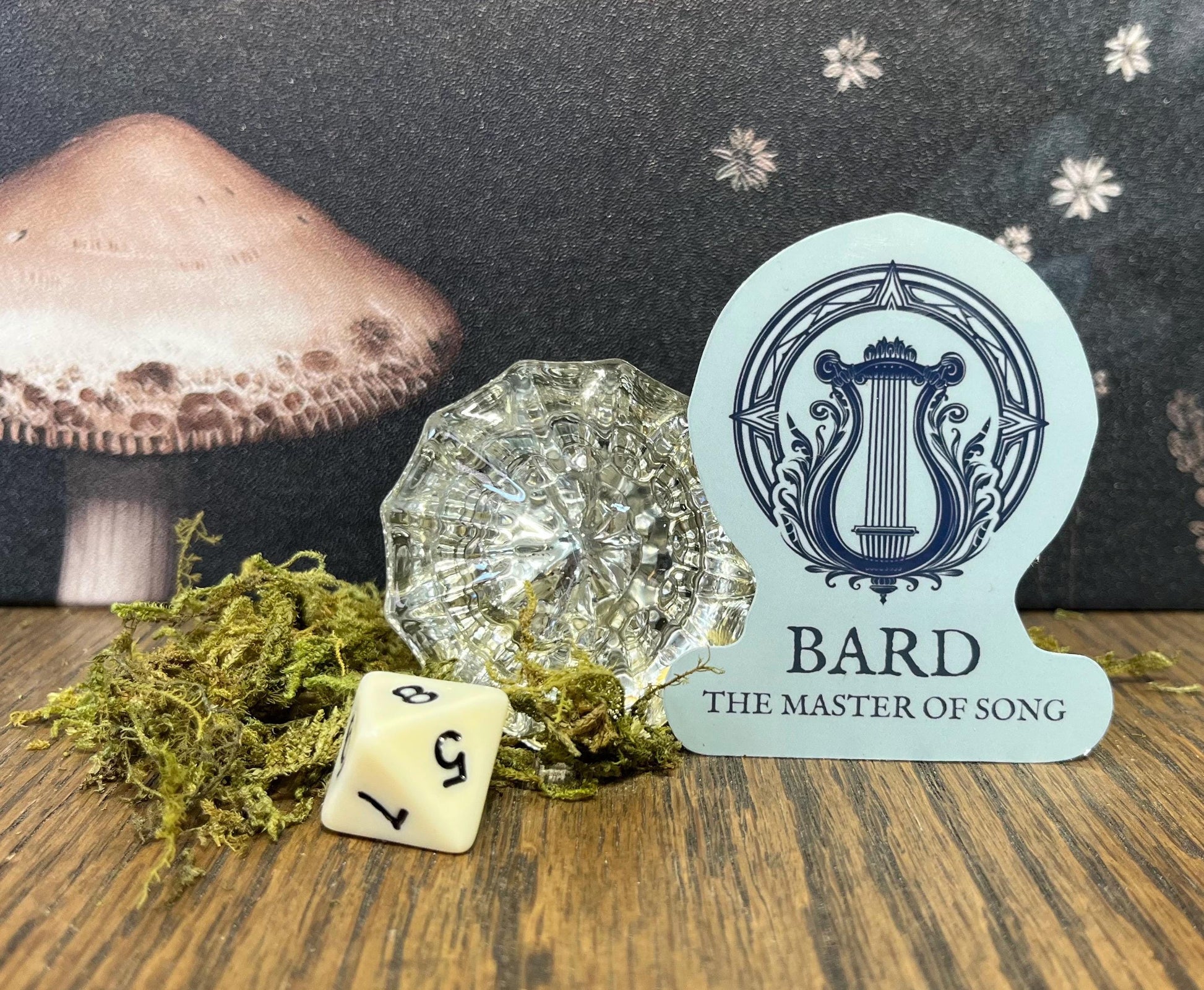 Bard Class Sticker, Magnet, e-reader Kindle Sticker, Water Bottle Sticker, Dungeons & Dragons, DnD gift, Dnd classes