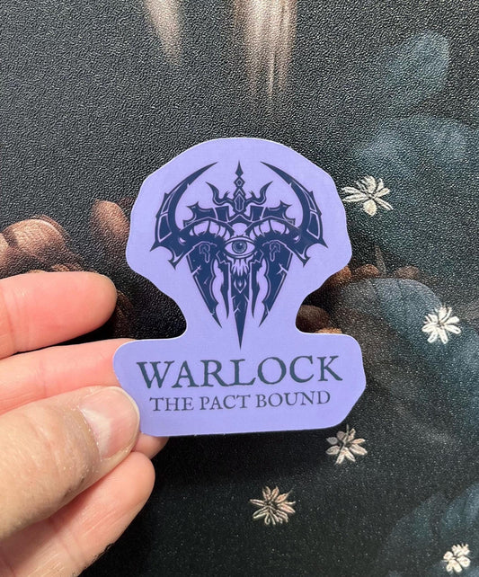 Warlock Class Sticker, Magnet, e-reader Kindle Sticker, Water Bottle Sticker, Dungeons & Dragons, DnD gift, Dnd classes